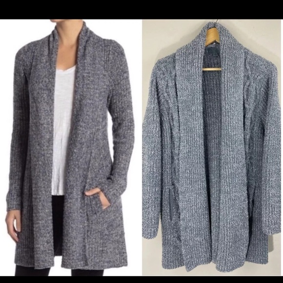 Barefoot Dreams Cardigan Womens Size Small Blue Gray Montecito CozyChic Lite‎ - Picture 1 of 5